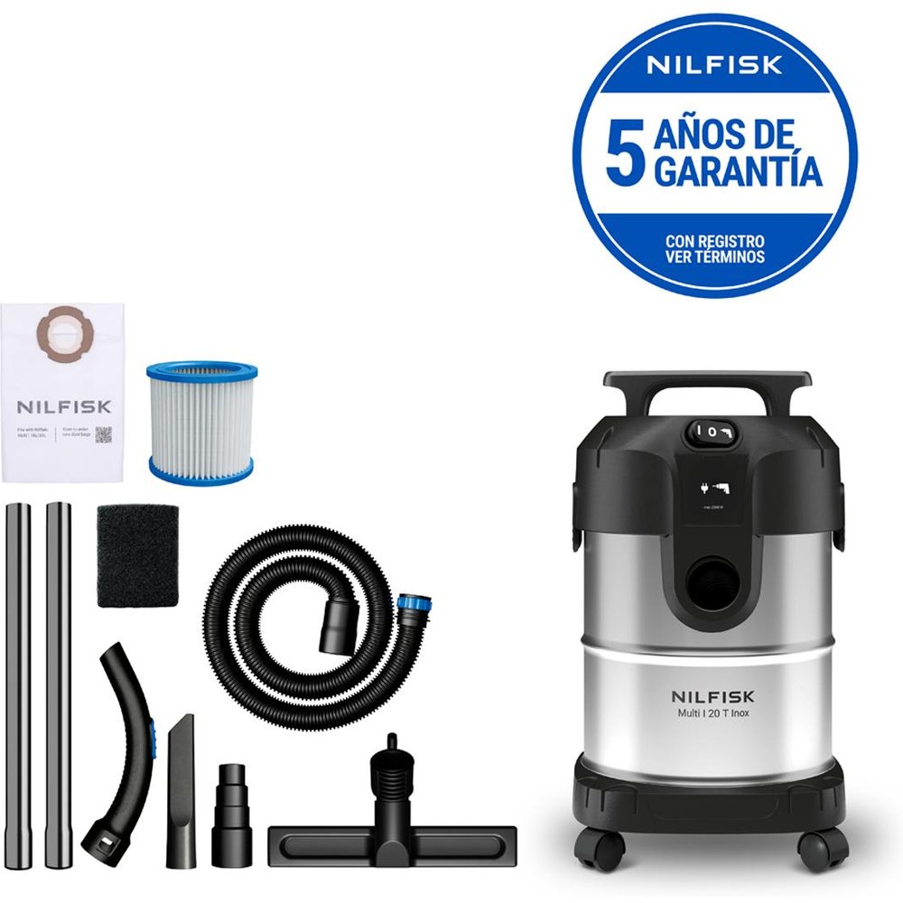 NILFISK - Aspirador multiusos agua y polvo Nilfisk Multi I 20L T L-Class.