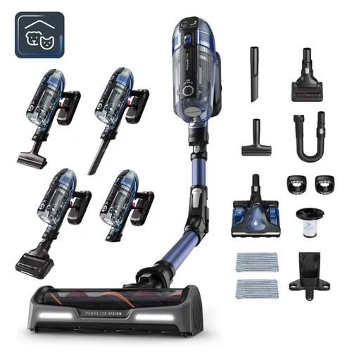 Rowenta X-Force Flex 14.60 Aqua, Aspiradora sin cable, Potente succión hasta 200 Watts de aire, Sistema Flex