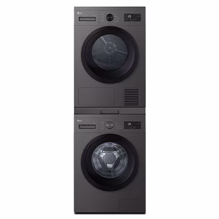 Torre de lavado y secado | LG TORRE908NDK, Bomba de calor Dual Inverter, 9kg lavado, 8kg secado, 1400rpm, serie 100,clasificación A/D, Silver grafito e Inox grafito - TORRE908NDK.SET