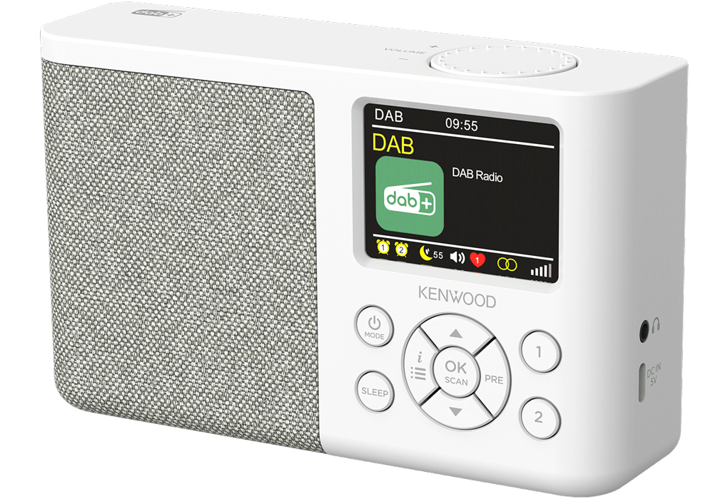 Radio portátil Kenwood Batería recargable DAB+, FM Bluetooth Blanco CR-M33DAB