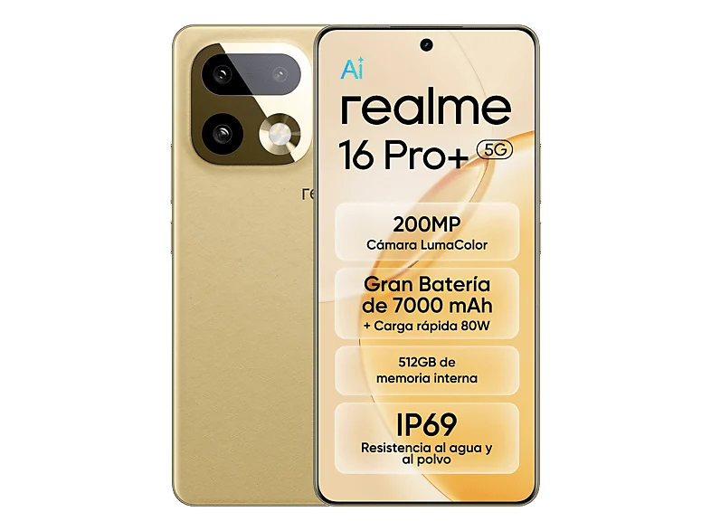 Realme 16 Pro+ 6.8" 12GB 512GB 5G Oro