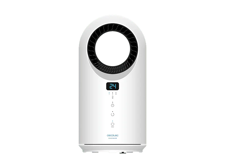 Calefactor - Cecotec Ready Warm 8200 Bladeless, 1500 W, Mando a distancia, Táctil, Pantalla LED, 3 modos, oscilación y sistema de seguridad, Blanco