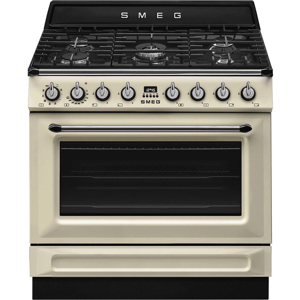 Smeg - Cocina compacta gas Smeg 90 cm, 1 cavidad de horno - TR90GMP.
