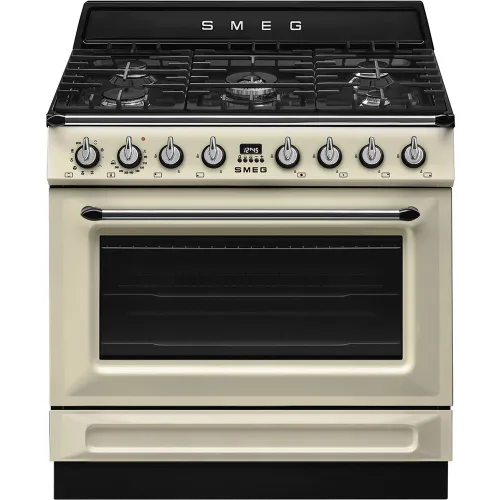 Smeg - Cocina compacta gas Smeg 90 cm, 1 cavidad de horno - TR90GMP.