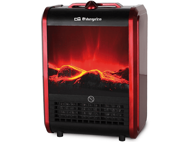 Chimenea eléctrica - Orbegozo CM 9015 Sistema de calefacción directo, Potencia 1500W