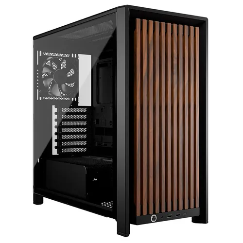 Caja CORSAIR FRAME 4000D WOOD RS Negro, Madera