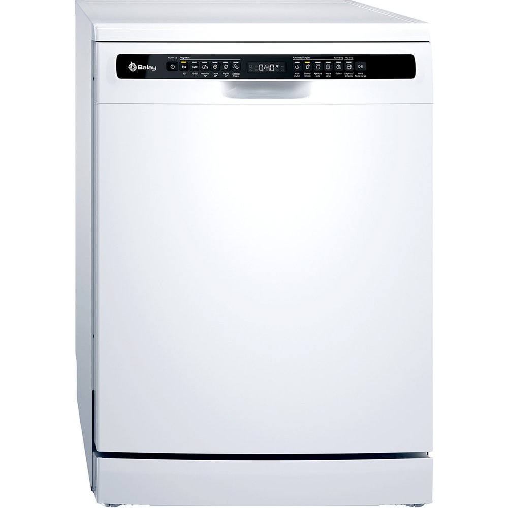 Lavavajillas - Balay 3VS6361BP, 14 servicios, 6 programas, 60 cm, Home Connect, Display digital, Blanco