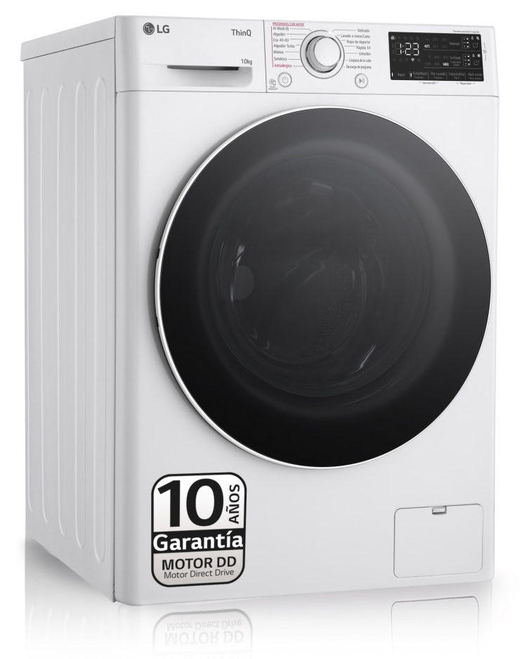 LAVADORA CARGA FRONTAL LG F4WR5510A0W 10 KG 1400 RPM A BLANCO