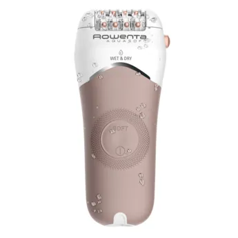 Rowenta Aquasoft Wet&Dry, Depiladora, 100 % a prueba de agua, Antiirritación, 6 accesorios