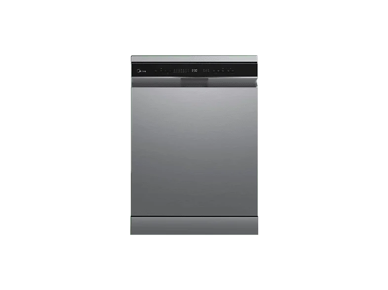 Lavavajillas - Midea MDWEF1433DSS, 14 servicios, 9 programas, 59.8 cm, Aquastop, Inox