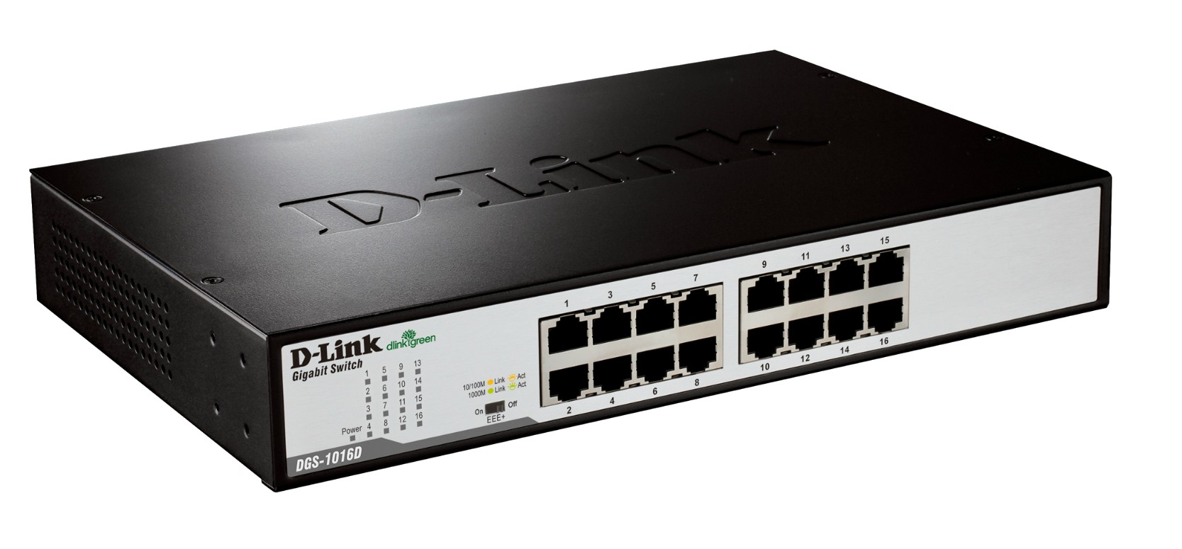 D-Link DGS-1016D/E switch No administrado Negro, Metálico DGS-1016D/E