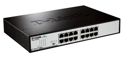 D-Link DGS-1016D/E switch No administrado Negro, Metálico DGS-1016D/E