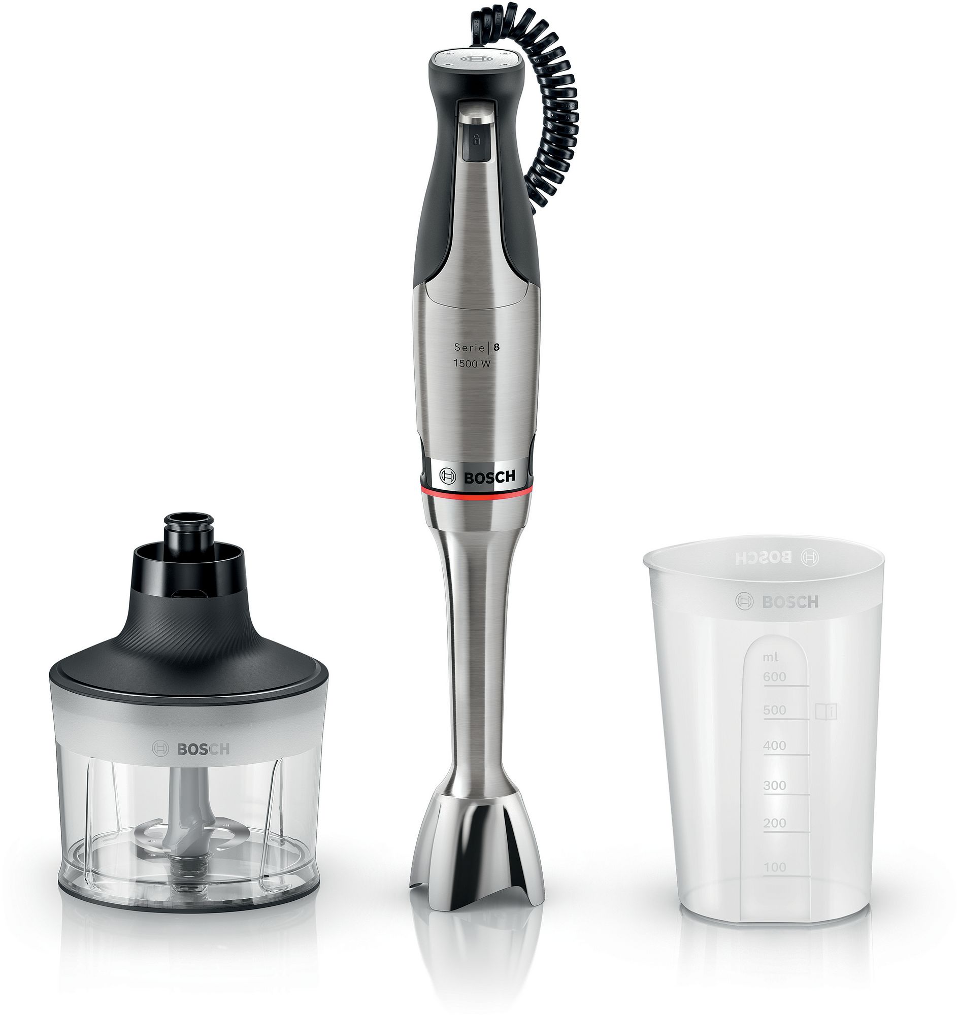 Bosch Serie 8 Batidora de mano ErgoMaster 1500 W Acero inoxidable MSM8M930