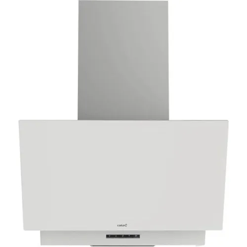 Campana decorativa - Cata THALASSA 700GWH, 3 Niveles de Extracción + Turbo , 811 m³/h, 70 cm Ancho, Cristal blanco