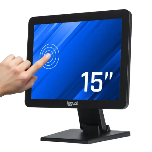IGGUAL Monitor táctil capacitivo 15" VGA HDMI USB 15" TFT-LCD XGA Táctil