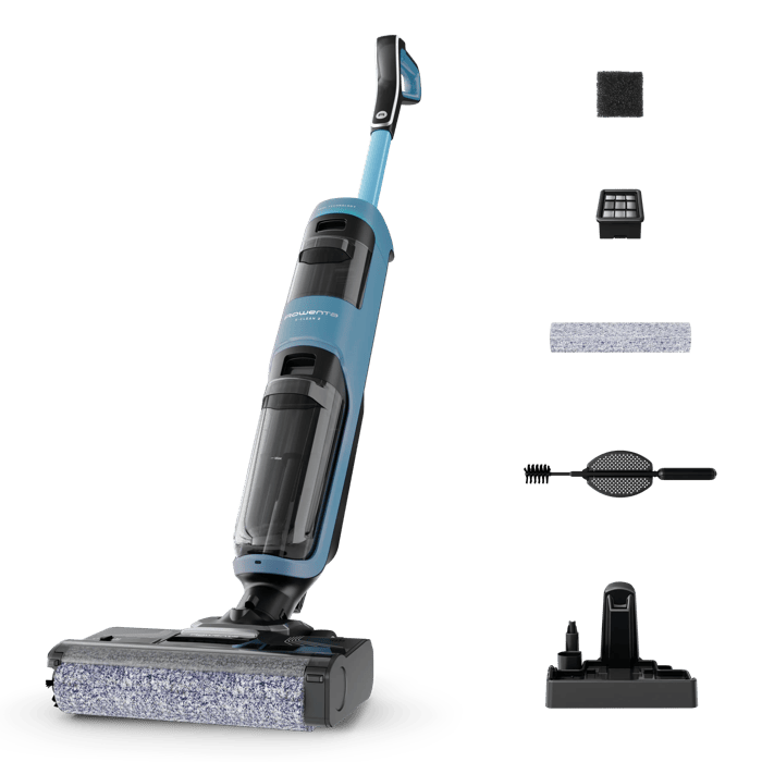 Rowenta X-Clean 2 de Rowenta, Fregona eléctrica, tecnología wet & dry 2 en 1, modos ECO/MAX, ligera, limpieza de bordes, autolimpieza