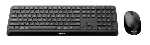 Teclado y ratón Philips 4000 Series Inalámbrico RF + Bluetooth 5.0 QWERTY Inglés Negro SPT6407B