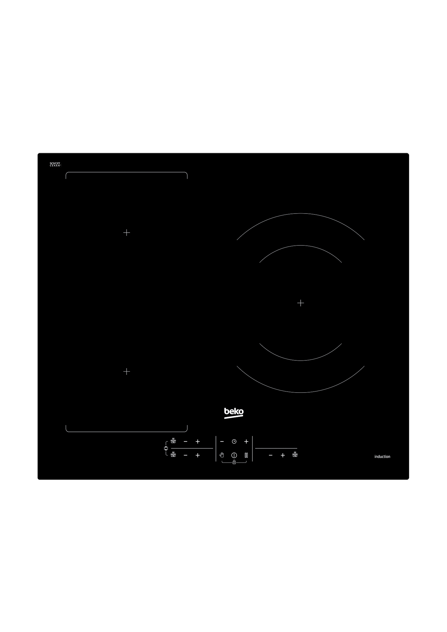 VITROCERAMICA INDUCCION BEKO HII63201FMT FLEX ANCHO 58 CM