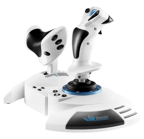 Simulador de Vuelo - Thrustmaster T.Flight Hotas 5 MSFS Special Edition, Para PS5, PS4 y PC, Mando Potencia Controlador Simulación, Blanco