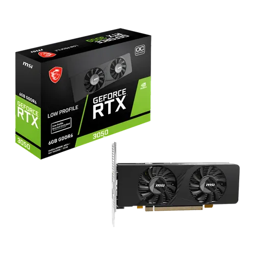 Tarjeta Gráfica MSIGeForce RTX 3050 GDDR6 6GB Negro