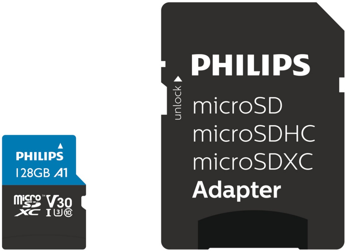 Philips - Tarjeta de memoria MicroSD Philips FM12MP65B 128GB.