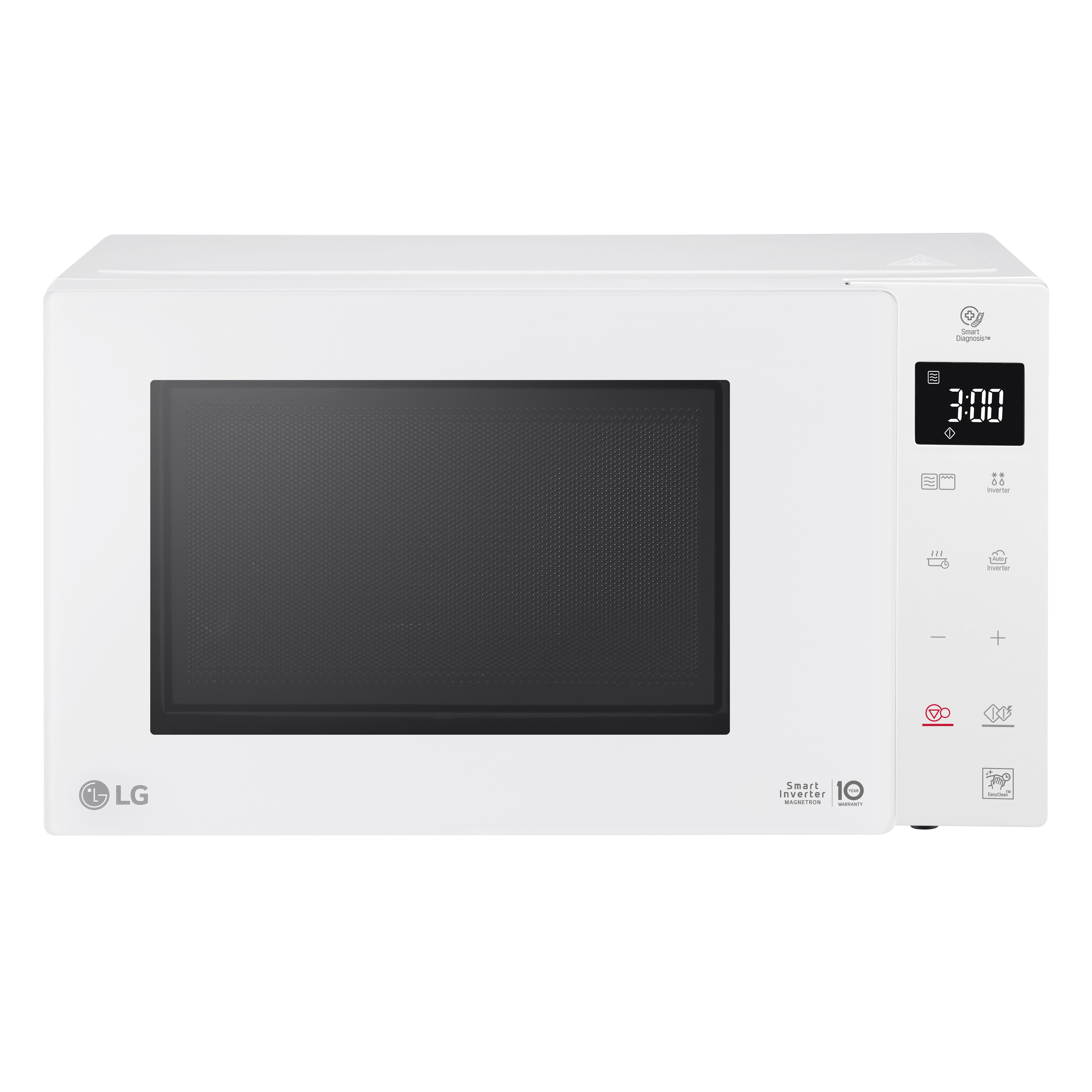 Microondas con grill - LG MH6336GIH, 1000W, 5 niveles, Descongelación, 23 l, Blanco