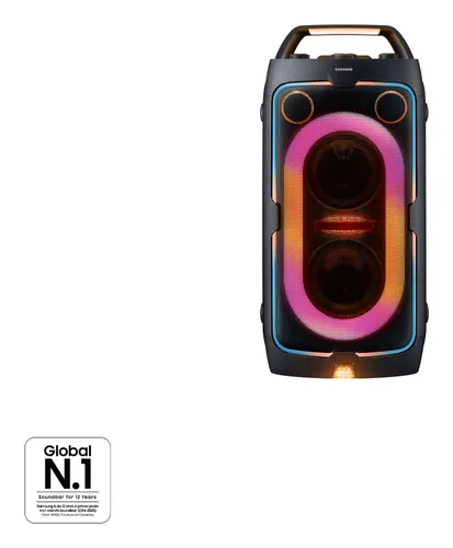 Altavoz de gran potencia - Samsung MX-ST40F/ZF, 160W, Con batería, Autonomía 12h, Portátil para fiestas, Asa transporte y ruedas, Bluetooth