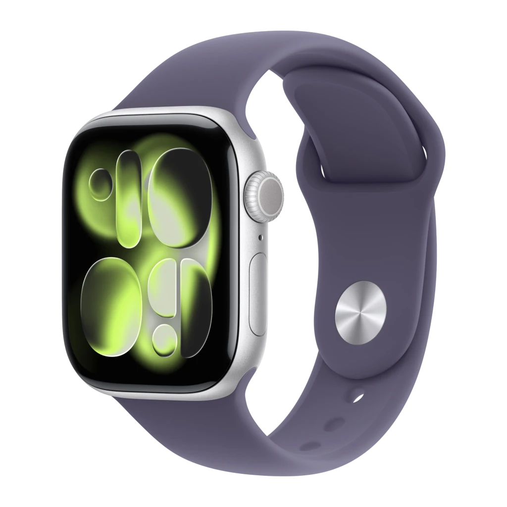 Apple Watch Series 11 GPS + Cellular 42mm Plata correa deportiva Púrpura S/M