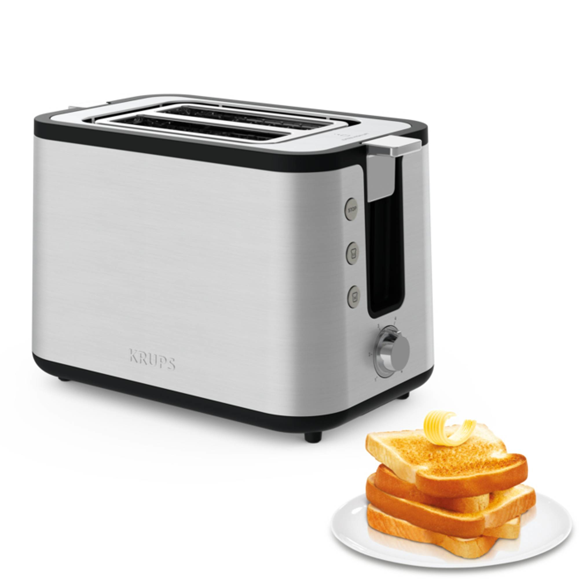 Moulinex Control Line, Tostador, 2 ranuras, 850 W, 6 niveles de tostado