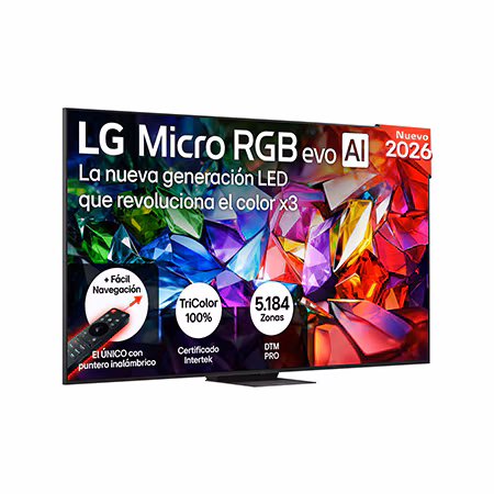 TV RGB Micro LED 100" - LG 100MRGB96B6, UHD 4K, Procesador Inteligente α11 AI Processor 4K Gen3, Smart TV, DVB-T2 (H.265), Negro