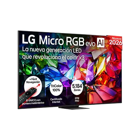 TV RGB Micro LED 100" - LG 100MRGB96B6, UHD 4K, Procesador Inteligente α11 AI Processor 4K Gen3, Smart TV, DVB-T2 (H.265), Negro