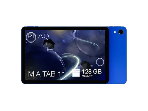 Tablet - PEAQ MIA TAB 11, 11" HD, 4GB RAM, 128 GB, Android 15, WiFi 5, IPS Incell, Allwinner A523, 6.000mAh, Azul