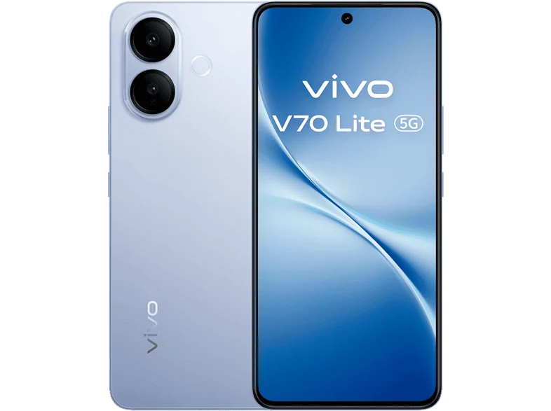 vivo V70 Lite, Titanium Blue, 128 GB, 6 GB RAM, 6.77 " FHD +, MediaTek Dimensity 7400 Turbo, 6500 mAh