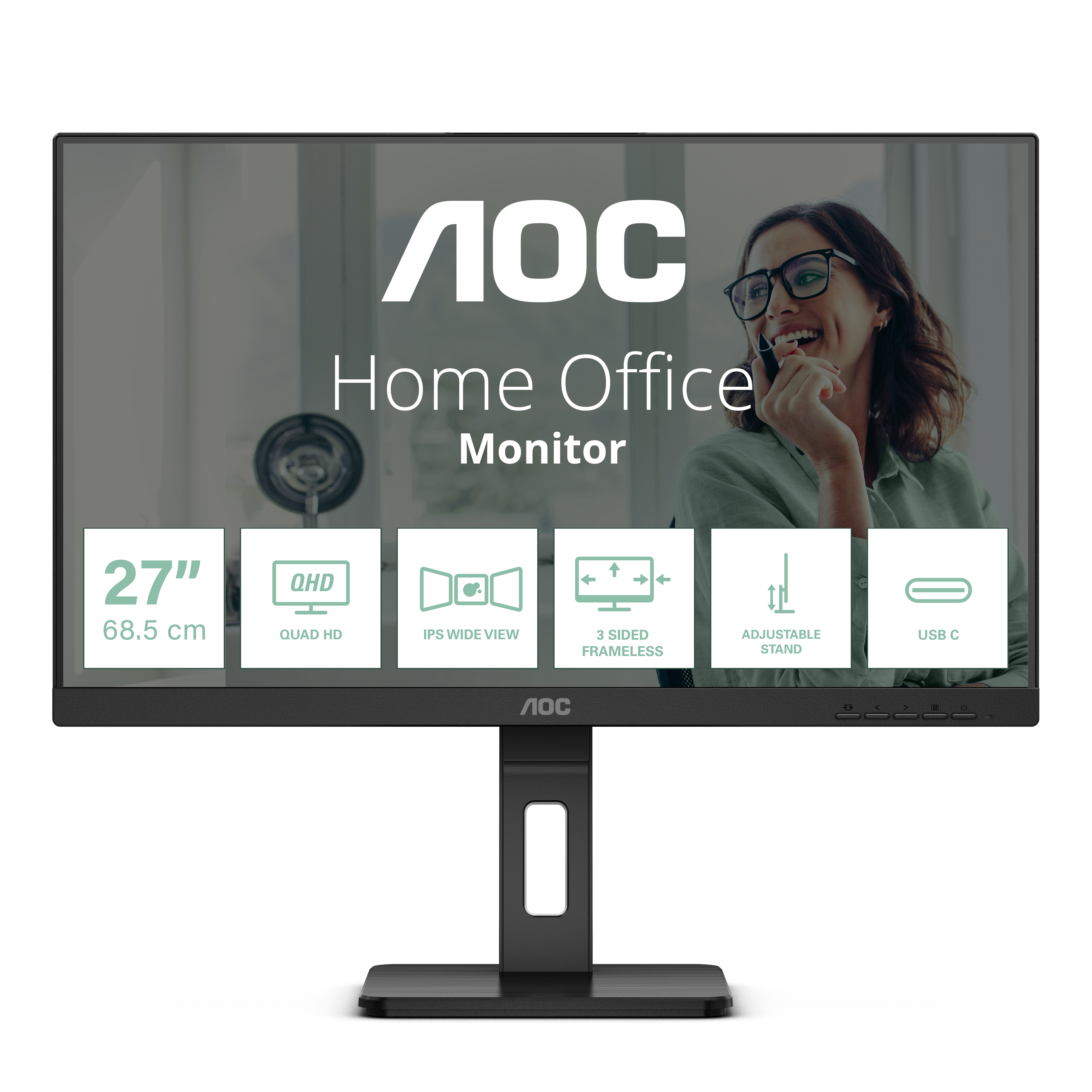 AOC Q27P3CV pantalla para PC 68,6 cm (27") 2560 x 1440 Pixeles Q27P3CV
