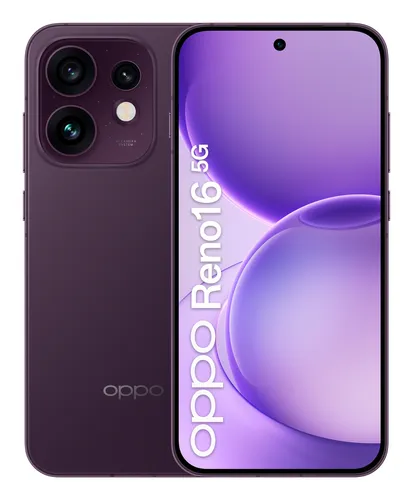 OPPO Reno16, Púrpura Negro, 512 GB, 8 GB RAM, 6.32" AMOLED, Qualcomm Snapdragon® 7 Gen 4, 6000 mAh