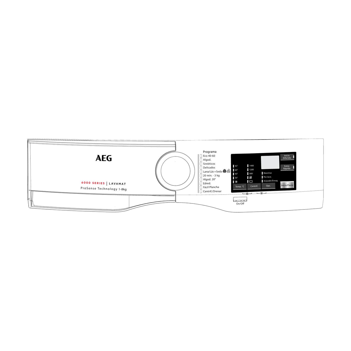 Electrolux panel mandos, blanco, AEG, ES,PT 140205719028