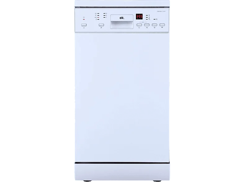 Lavavajillas - ok. ODW 4541-1 E FS, 10 Servicios, 7Programas, 44.5 cm, Libre Instalación, Blanco