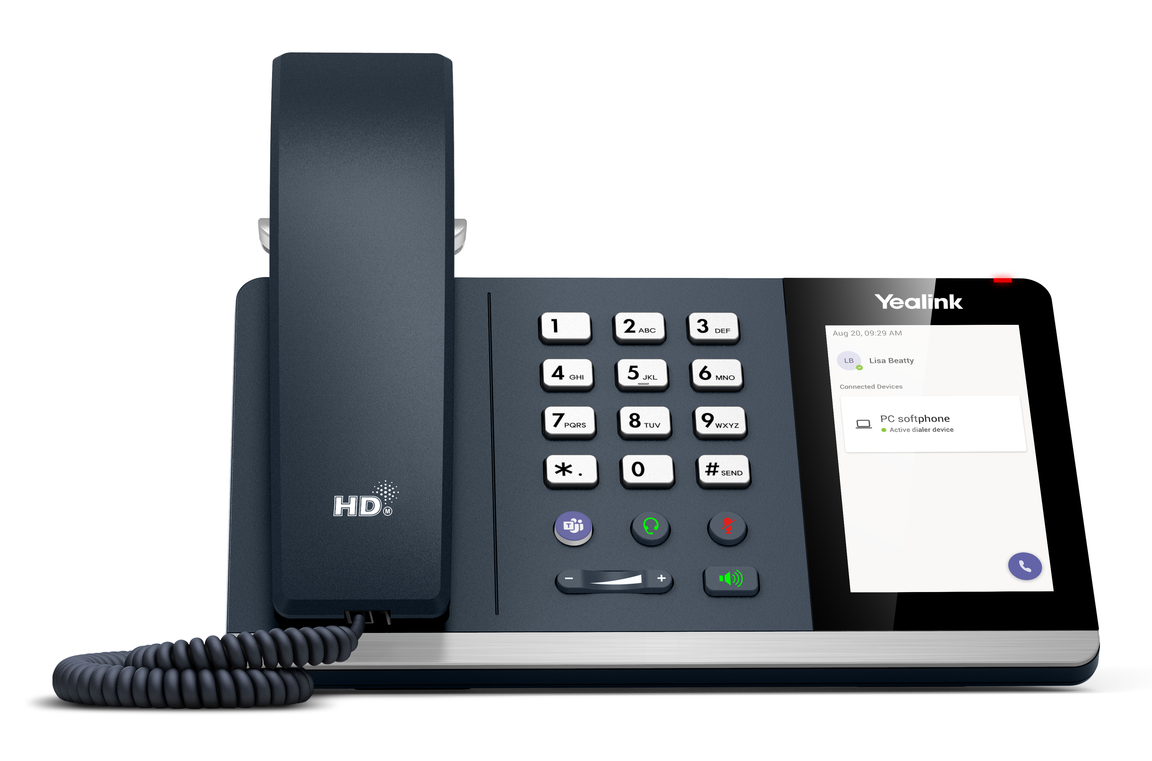 Yealink MP45 teléfono IP Negro, Gris 1301118