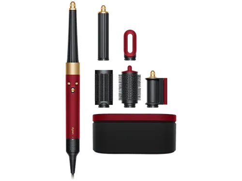 Moldeador - Dyson Airwrap i.d.™, Bluetooth®, Tecnología iónica, 3 Velocidades, Red Velvet/Gold