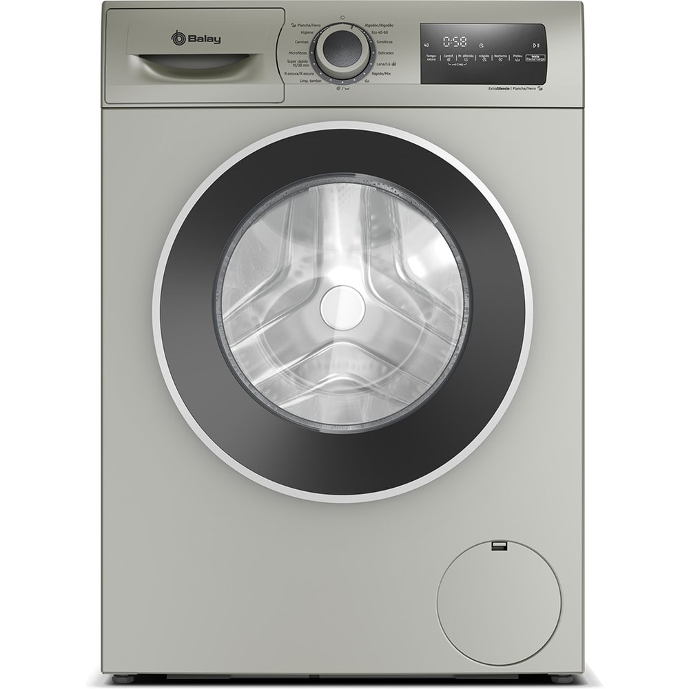 Balay - Lavadora Balay 8 Kg - 1.200 rpm, Programa Plancha, ExtraSilencio - 3TS382X.