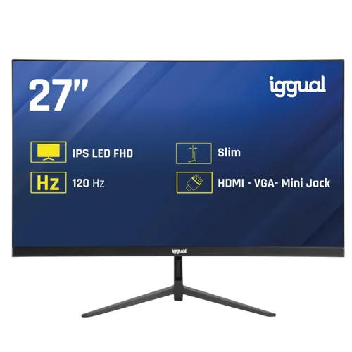 IGGUAL Monitor 27" IPS 1ms FHD 120Hz VGA HDMI Slim 27" LED IPS Full HD HDMI VGA