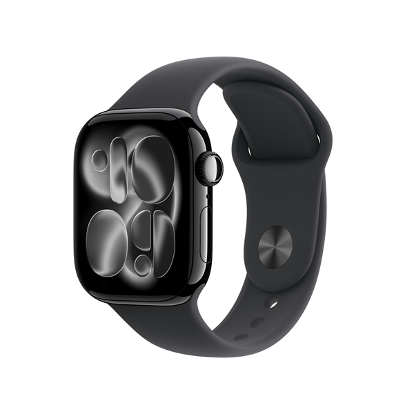 Apple Watch Series 11 GPS + Cellular 42mm Slate Titanium Case with Black Sport Band - S/M