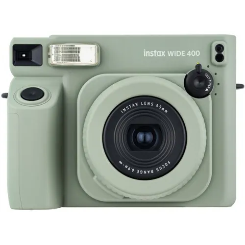 Cámara instantánea - Fujifilm Instax Wide 400, 86 mm x 108 mm, Exposición Automática, Flash, Temporizador, Verde