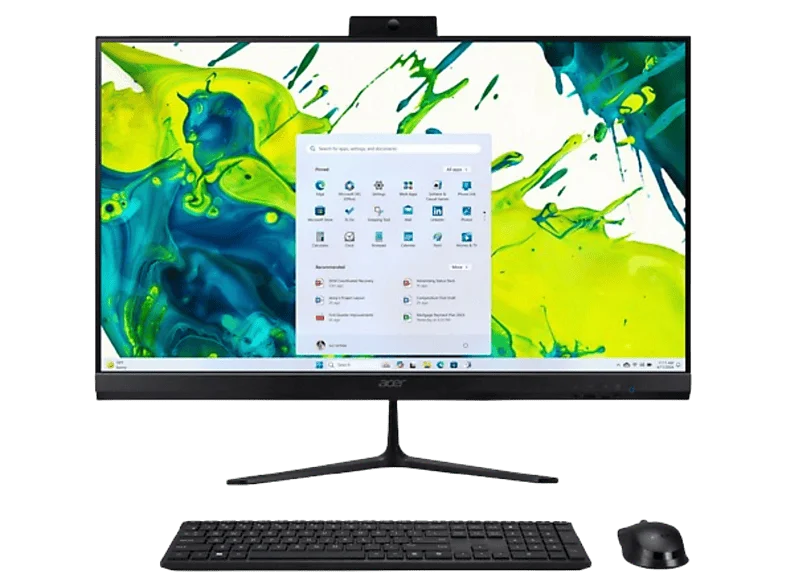 All in one - Acer Aspire C24-2G, 24" Full-HD, Intel® Core™ 5 120U, 16GB RAM, 1 TB SSD, UHD Graphics, Windows 11 Home, Negro
