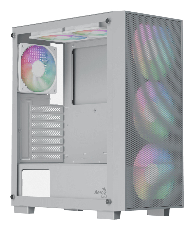 Caja AEROCOOL B509A Flow ARGB RGB Blanco