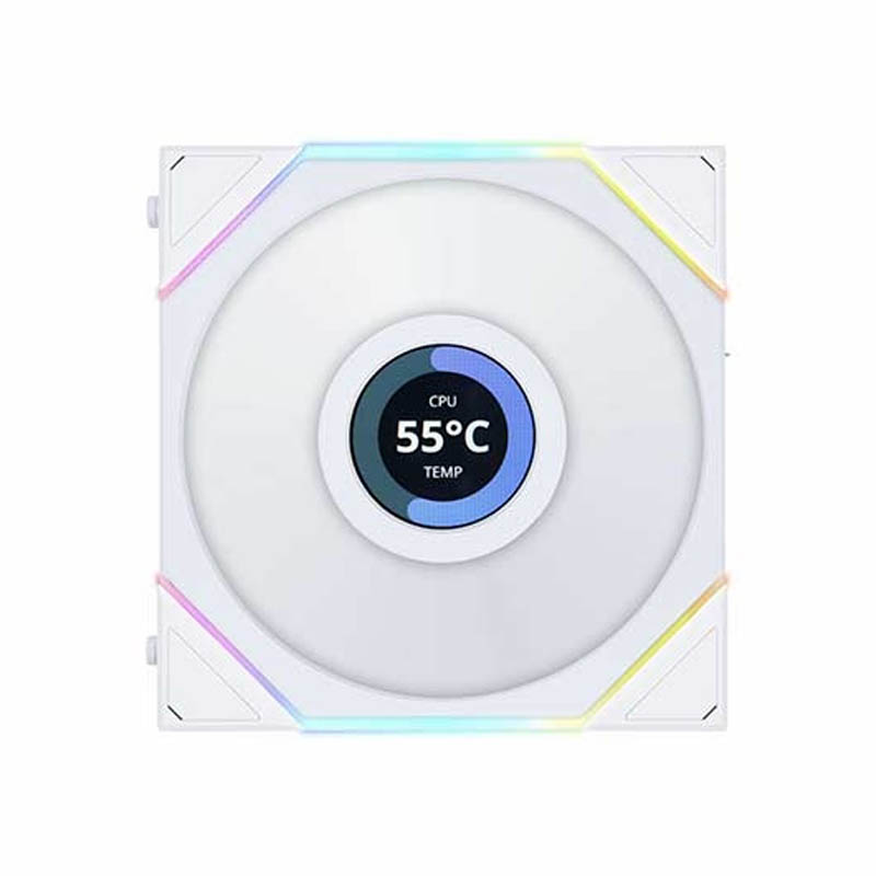 Lian Li Uni Fan TL LCD Reverse 120mm Blanco
