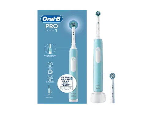 Cepillo eléctrico - Oral-B Pro Series 1, 2 Cabezales, Temporizador, 3 Modos, Tecnología 3D, Azul