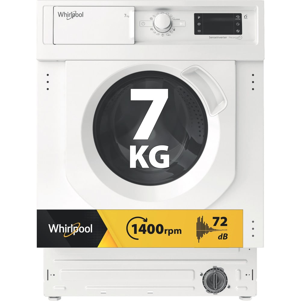 Whirlpool - Lavadora integrable Whirlpool 7 kg - 1.400 rpm - BI WMWG 71483E.