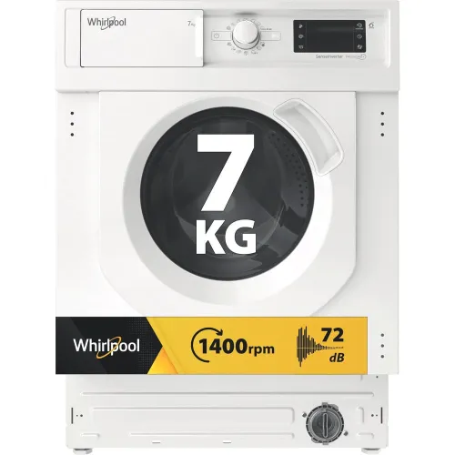 Whirlpool - Lavadora integrable Whirlpool 7 kg - 1.400 rpm - BI WMWG 71483E.