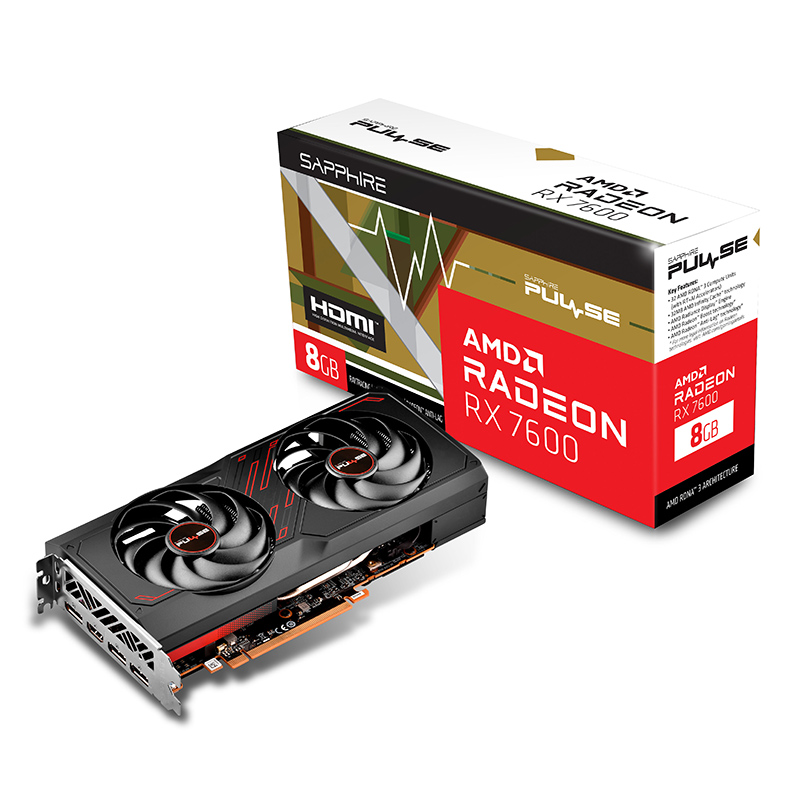 Sapphire Pulse Radeon RX 7600 Gaming OC 8GB GDDR6